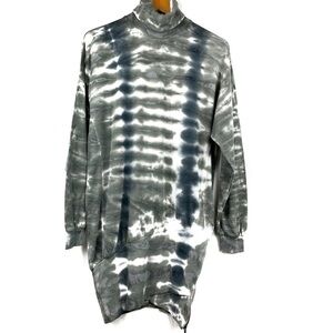 NWOT Young Fabulous and Broke tie dye asymmetrical sweatshirt dress